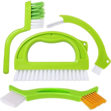 4 Pinceaux Inclus Brosse Pour Salle De Bains, Cuisine Et Le Ménage, Joint Brosse Pour Nettoyage Sol Fenêtre Moisissure,Brosse pour Joints de Carrelage (1/4)