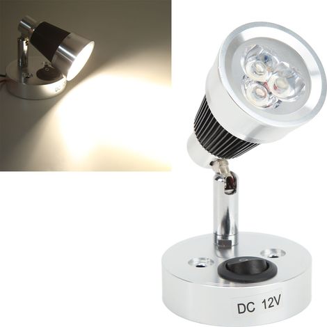 Lampe de lecture LED pivotante à 90°, projecteur d'éclairage intérieur orientable pour camping-car, caravane, bateau, lumière neutre (1/5)