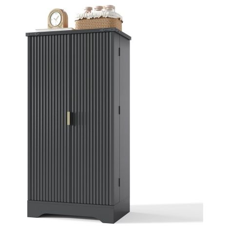 Meuble cuisine 120x60,5x40 cm noir LED capteur, étagères réglables