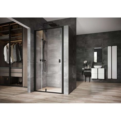 Ravak Nexty - Porta doccia a bilico 100 cm, nero/vetro trasparente 03OA0300Z1