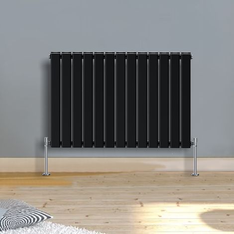Warmehaus Horizontal Radiator Flat Panel Double Black 600x886mm (1/5)