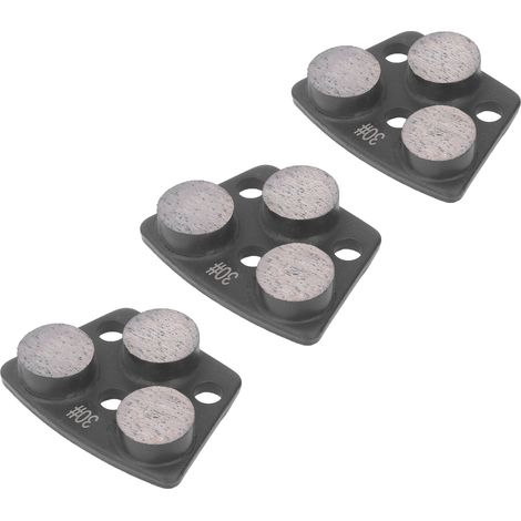 Disques Diamant Rectangulaires Béton Meulage Sol 3 Segments Cylindriques Disque Abrasif Noir Grain 30 (1/5)