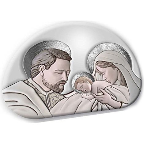 Lupia - Bomboniera quadretto collezione Sacra Famiglia MEMORY LIGHT THE KISS CERAMIC GREY 8x12 cm (1/4)