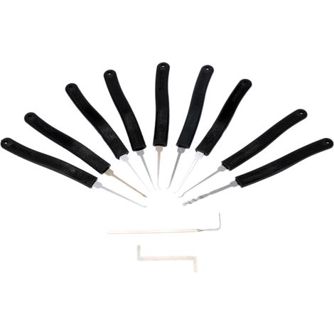 Eosnow Ensemble de 9 outils de crochetage de serrure de porte, outil de serrurier professionnel, avec 2 petites clés (1/5)