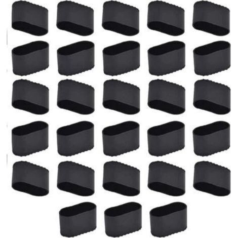 Bouchon Pied De Chaise 28 PièCes Embout De Chaise Rectangulaire Embout De Chaise Oval Protection Protege Pied De Chaise Table Patin Silicone Chaise Caoutchouc Couvre (1/5)