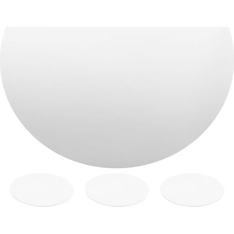 4 Pièces Plateau Miroir Rond en Acrylique Argenté, Léger et Facile à Nettoyer, pour Décoration Élégante de Table de Mariage ou Installation de Coiffeuse (1/5)