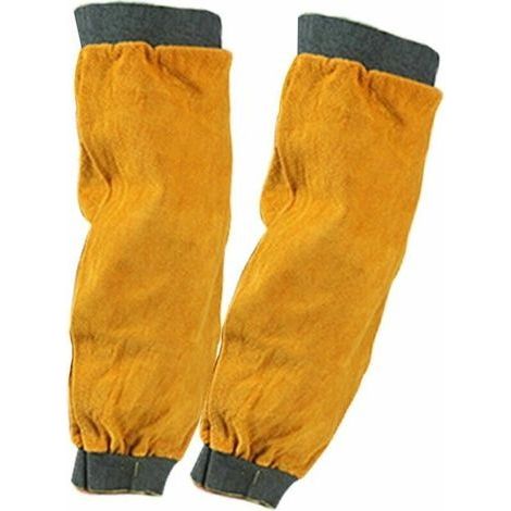 KZQ Gants de manutention en cuir de vachette Lot de 2 Résistants à la chaleur jusqu'à 572 °F Protection contre les épines et coupures