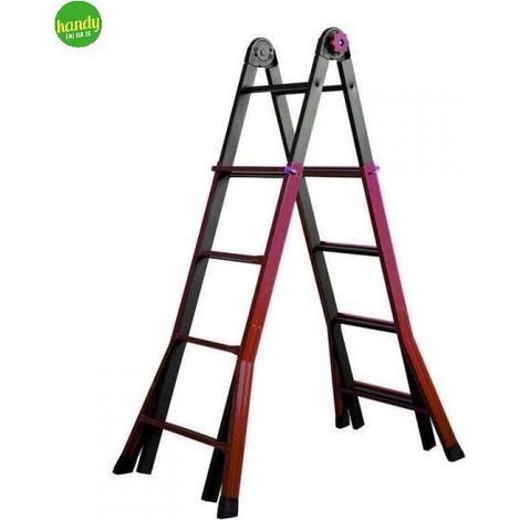Scala telescopica Sicos 4 + 4 grigio/nero 110 x 35 x 10 cm