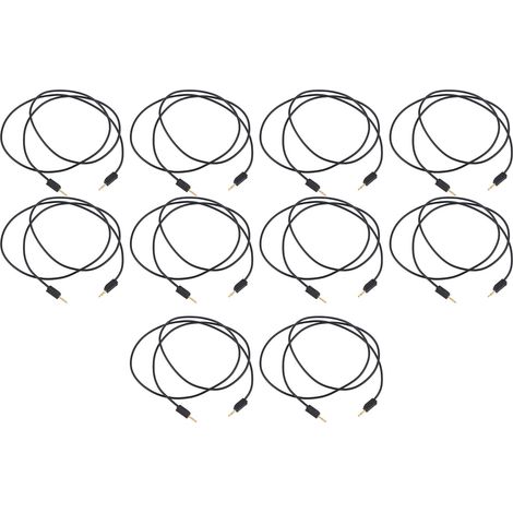 10er-Set Bananenstecker-Prüfleitungen, Messing, PVC, elektrische Prüfkabel für Multimeter, 2 mm, Schwarz (1/5)