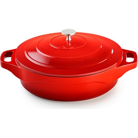Mijoteuse MAGMA 28 CM Fonte d'Aluminium avec Couvercle Alu - Pradel (1/2)