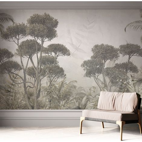 Tapete Selbstklebend - Wandtapete modern - Tapete mit Motiv - Tapete Schlafzimmer Tropischer Dschungel 312x219 cm (1/5)