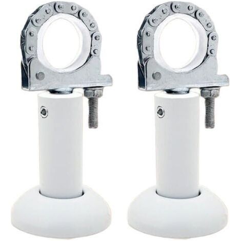 Lot de 2 supports de sol réglables en acier pour radiateurs en aluminium moulé sous pression offrant une flexibilité d'installation et un soutien sûr (1/5)