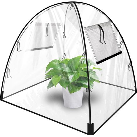 Mini Serre de Jardin en PVC Transparent Pop up Petite Serre de Jardin Film de Protection Plantes Intérieur ou Légume Plante Fleurs (1/4)
