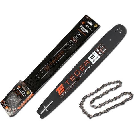 Set di taglio, barra + catena da 18" (45 cm), 0,325" 1,5 mm 72 og, 12 denti, attacco U, Teger (1/3)