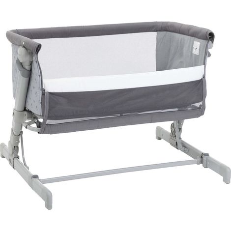 Chicco Next2Me Go Culla Neonato Fianco Letto, Compatibile con Diversi Letti, Altezza Regolabile, Buona Circolazione dell'Aria, culla da viaggio, lettino da viaggio, pieghevole, Grigio scuro (1/5)