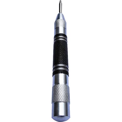 Punzón central automático de 5 pulgadas (aprox. 12,7 cm), punzón central de acero resistente con resorte y tensión ajustable para metal, madera, vidrio y plástico, 2 unidades (un punzón central indivi (1/5)