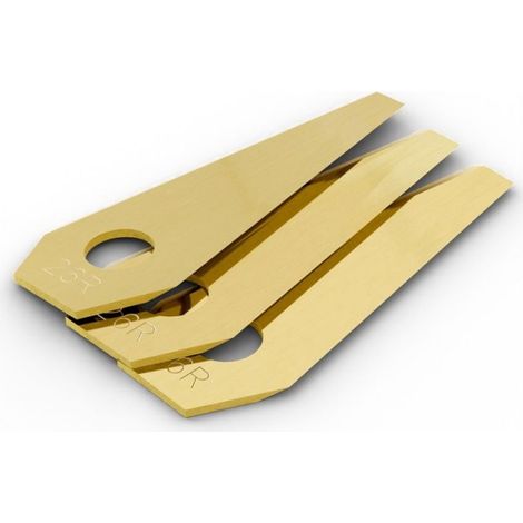18 Lames de rechange,Acier inoxydable 420J2,Revêtement titane,50x18x1 mm,Pour tondeuse robot Bosch Indego (1/4)