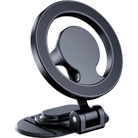Support de téléphone magnétique pour voiture - Rotation à 360° - Design pliable - Support en métal pour tableau de bord et pare-brise (1/4)