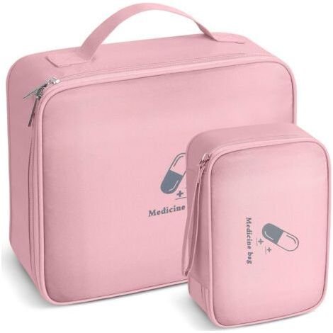 Trousse de Secours Vide, 2 Pièces Étanche Sac de Médecine Portable, Trousse de Médecine Sac d'urgence de Grande Capacité, Sac de Rangement de Médicaments pour Maison, Bureau, Voyages (1/5)