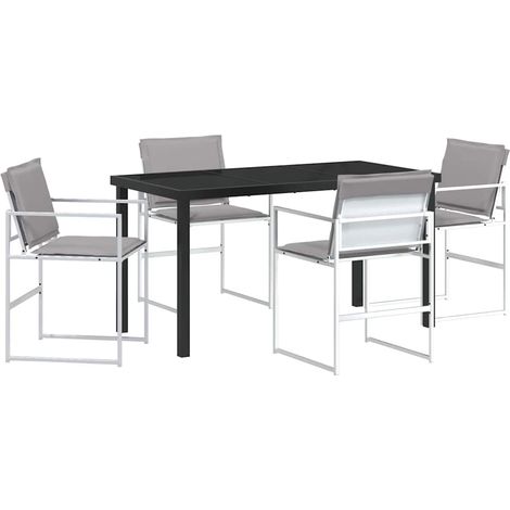 Maison Exclusive - Conjunto de Comedor de Jardín 5 pcs Blanco 140 (1/5)