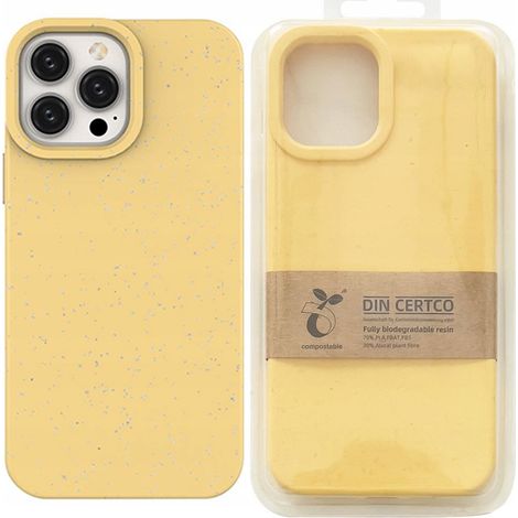 Custodia Eco Case per iPhone 11 Pro Max in silicone, colore giallo. (1/5)