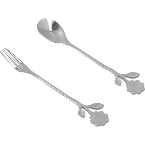Ensemble Cuillère Fourchette en Acier Inoxydable Poli Miroir - Design Élégant et Confortable pour Maison ou Cadeau