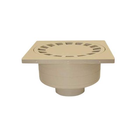 Jardibric – Siphon de sol 200 x 200 mm en polypropylène – Résistant aux chocs, gel et produits chimiques – Drainage efficace pour espaces extérieurs