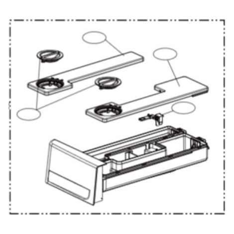 Ersatzteil - Vollständige Waschmittelschublade - - LG