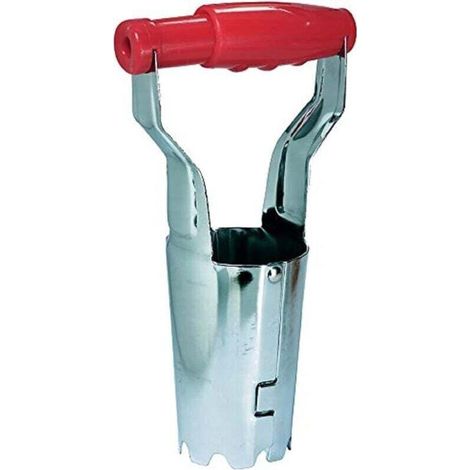 Planteuse automatique de bulbes, transplantoir de semis de légumes et de fleurs, outil de plantation de semis agricoles, manche en plastique, rouge (1/4)