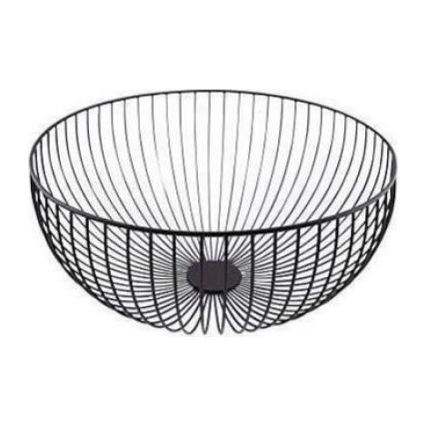 POINT VIRGULE - Corbeille à fruits - 30 cm - noir - Wire (1/2)
