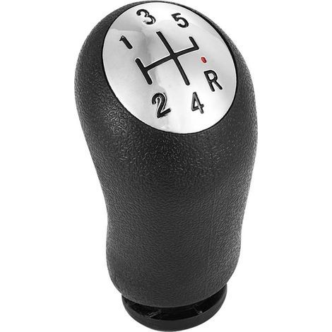 Pommeau de levier de vitesse manuel 5 vitesses pour Renault Clio III. Megane 2. Laguna 2. Clio 4 – Pommeau de levier de vitesse en cuir synthétique avec adaptateur (1/4)