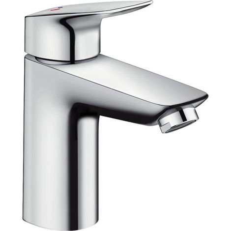 miscelatore lavabo 100 CoolStart senza tiretto e piletta cromata