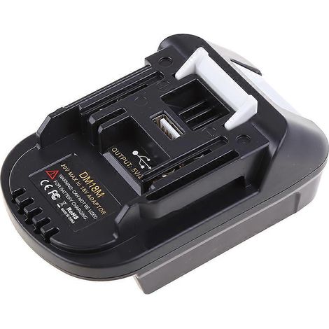 Verschleißfester DM18M Li-Ion-Ladeadapter, passend für BL1830- und BL1850-Akkus