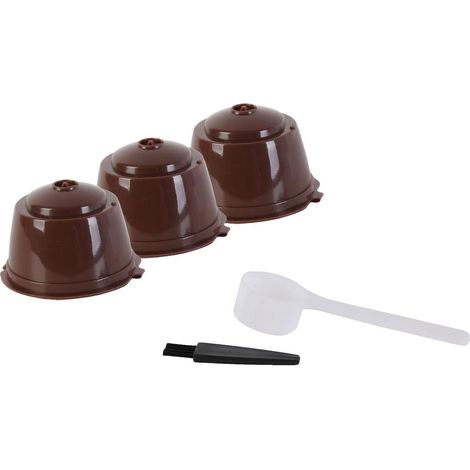 Set de 3 capsules réutilisables pour dolce gusto en plastique et acier inoxydable (1/5)