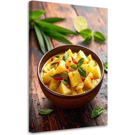 Wandbild Bambus-Curry-Schüssel 40x60 cm