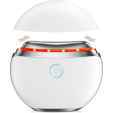 Appareil Anti Rides Visage, Masseur Visage avec 4 Modes, Chaleur & Vibration, Massage Visage ELectrique avec LED Rouge Bleu Violet, Lifting Visage, RéDuction des Gonflements (1/5)