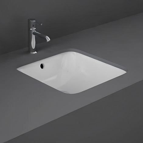 RAK Variant Square Undermount Countertop Basin 415mm Wide - 0 Tap Hole
