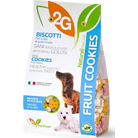 Petits biscuits pour chiens FRUIT COOKIES avec des morceaux de vrais fruits appétissants 100% naturels 350 g (1/2)