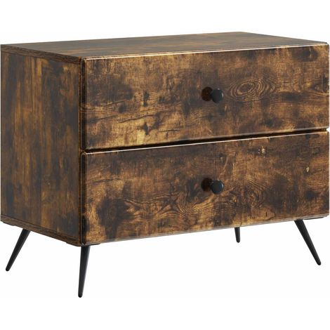 Bedside Cabinet Smoked Oak 62 x 34.5 x 47.5 cm Engineered Wood vidaXL