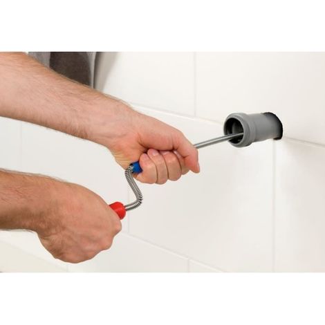 Furet de plomberie - - 5 m - Acier galvanisé - Déboucheur sans produits chimiques - Réutilisable (1/2)
