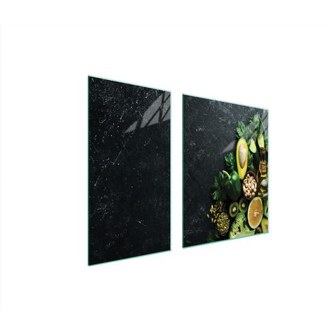 GLASSCHUTZPLATTE FÜR HERD 90x52 AVOCADO (1/5)