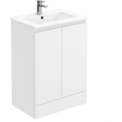 600mm White Vanity Unit with Basin