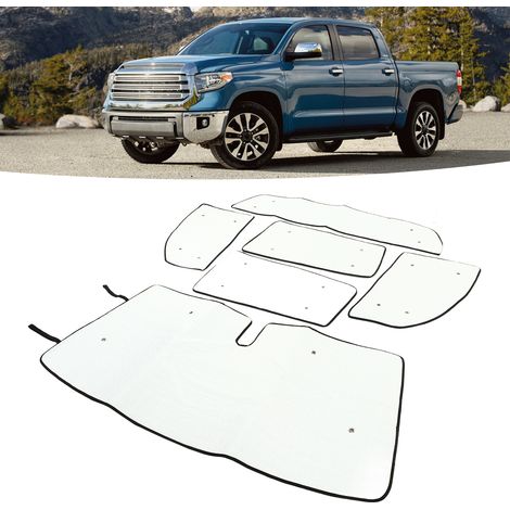 Set mit 6 kompletten Fenster-Sonnenschutzblenden für Toyota Tundra XK50 2007-2021 (OC08605) (1/5)
