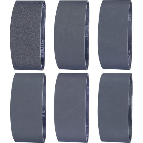 Bandes Abrasive 75 x 533mm-12 Pièces Grain 60/120/240/400/600/800 X 2 Bandes Abrasives en Carbure de Silicium pour L'affûtage des Couteaux et le Travail des Métaux (1/5)
