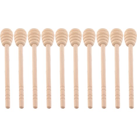 10 Honigstäbchen aus Holz – Honigrührer und -mischer für Küche und Haushalt (1/5)