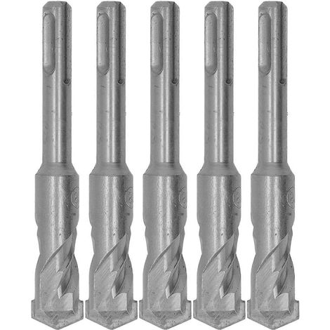 5-teiliges Set Bohrhammer-Bohrer mit Hartmetallspitze, spiralförmig, 2 Schneiden, Schlagbohrer für Ziegel und Stein 1