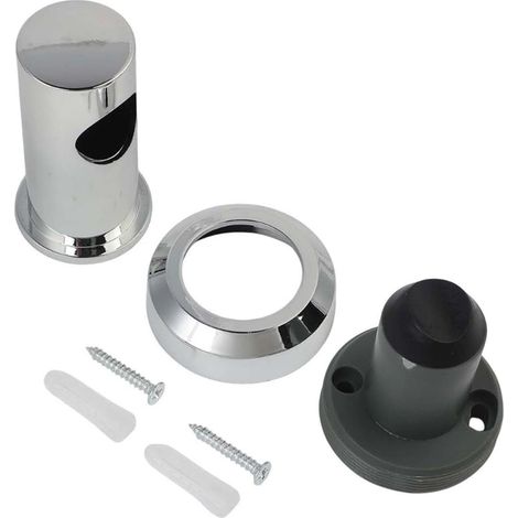 Support mural pour barres de douche de 22 mm de diamètre, avec vis de fixation et finition chromée. Matériau ABS. (1/5)