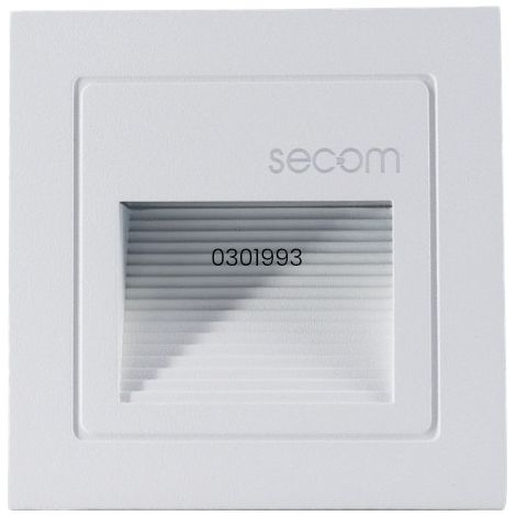 Trido Mini Square Einbau-LED-Wandleuchte 2W 90lm IP65 8,5x8,5x5,3cm Weiß 25000H SECOM