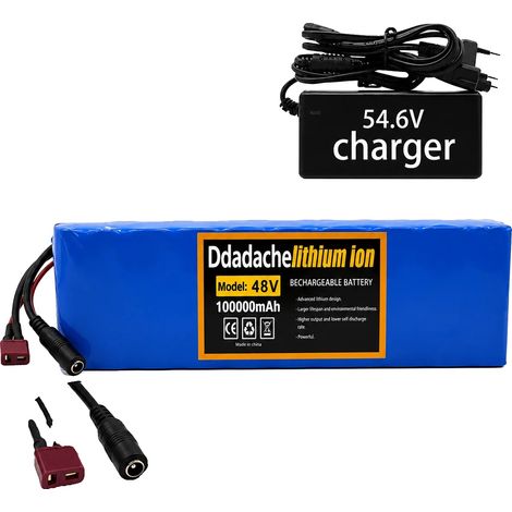 Batterie, capacité 100Ah, tension 48V, T-DC-chargeur (1/2)