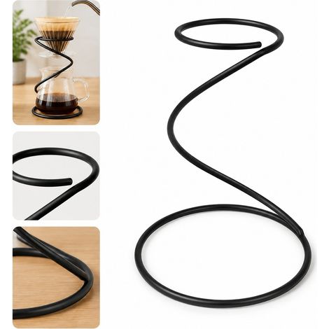1 Pièce Support de Filtre à Café en Fer Noir, Hauteur 20 cm, Porte-Cafetière et Support à Filtres (1/5)